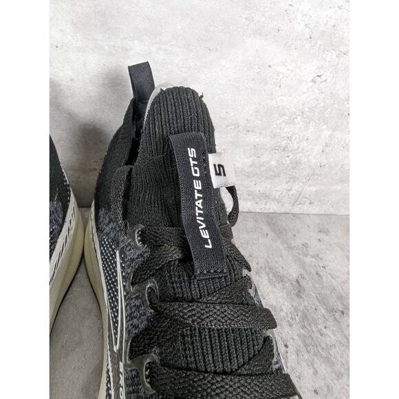 Brooks Womens Lace Up Knit Levitate Stealth Fit GTS 5 Running Sneakers Black 10B - Picture 2 of 7
